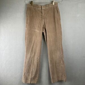 Vintage John Weitz Corduroy Pants Tan Straight Leg Mens Dress Trousers Size 30